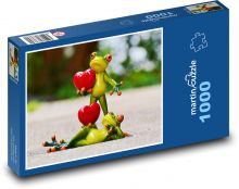 Zakochane żaby Puzzle 1000 elementów - 60x46 cm
