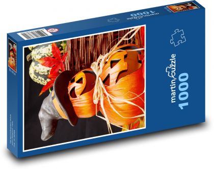 Halloween - dynia - Puzzle 1000 elementów, rozmiar 60x46 cm