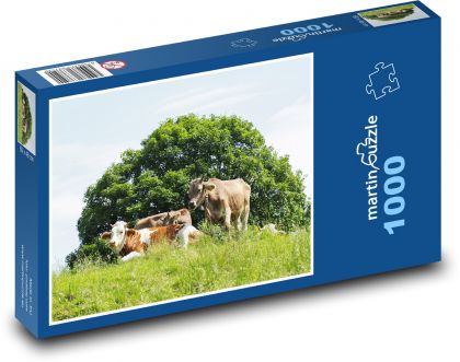 Kravy - Puzzle 1000 dielikov, rozmer 60x46 cm