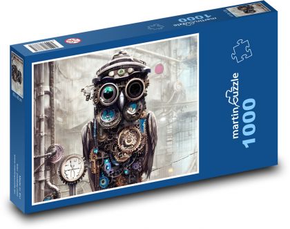 Owl - robot - Puzzle 1000 pieces, size 60x46 cm 
