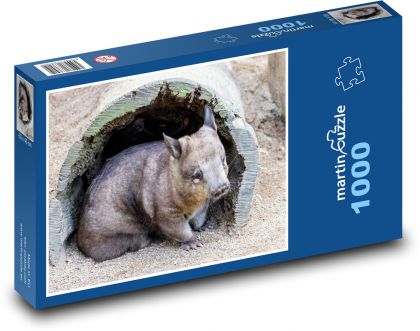 Južný vombat s chlpatým nosom - Puzzle 1000 dielikov, rozmer 60x46 cm