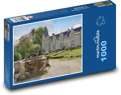 Studnia - zamek - Puzzle 1000 elementów, rozmiar 60x46 cm