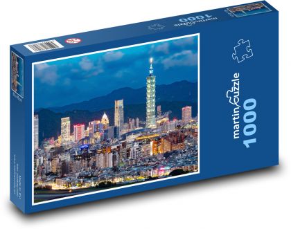 Tajwańskie drapacze chmur - Puzzle 1000 elementów, rozmiar 60x46 cm