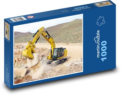 Rýpadlo - stavebný technik - Puzzle 1000 dielikov, rozmer 60x46 cm