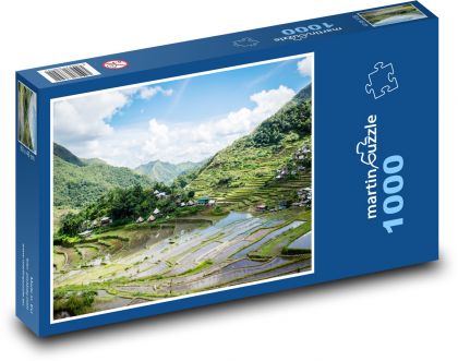 Filipíny - ryžové pole - Puzzle 1000 dielikov, rozmer 60x46 cm