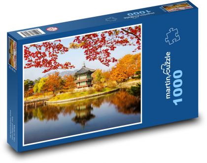 Korea - starożytne budownictwo - Puzzle 1000 elementów, rozmiar 60x46 cm
