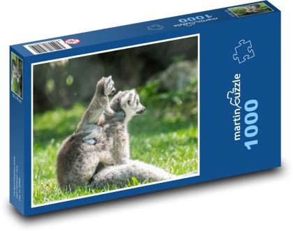 Lemur S mláďaťom - Puzzle 1000 dielikov, rozmer 60x46 cm