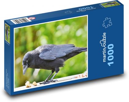 Wrona - ptak - Puzzle 1000 elementów, rozmiar 60x46 cm