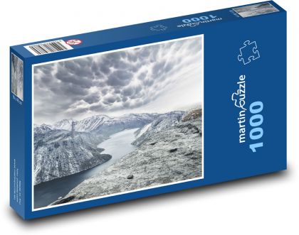 Hory - zatažený den - Puzzle 1000 dílků, rozměr 60x46 cm