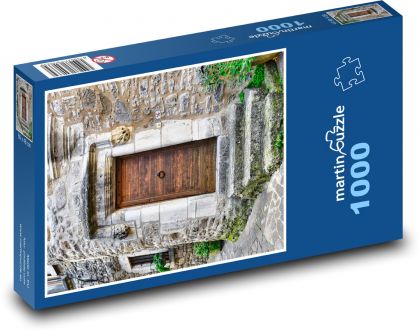 Entrance door of a medieval house - Puzzle 1000 pieces, size 60x46 cm 
