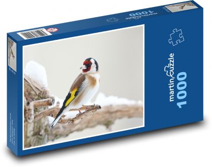 Stehlík - pták - Puzzle 1000 dílků, rozměr 60x46 cm