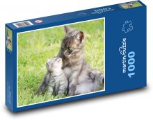 Mother cat with kitten Puzzle 1000 pieces - 60 x 46 cm 