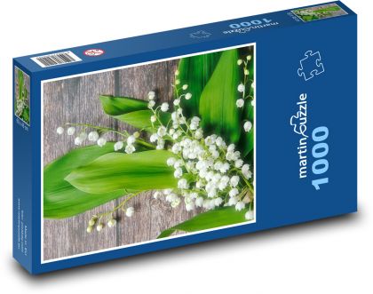 Ľalia údolia - kvety - Puzzle 1000 dielikov, rozmer 60x46 cm