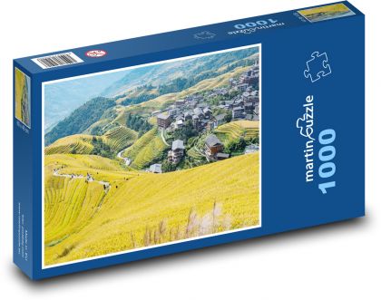 Pola szeregowe - Chiny - Puzzle 1000 elementów, rozmiar 60x46 cm