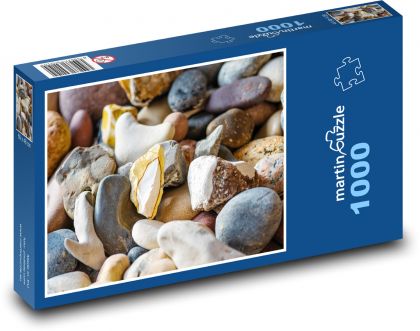 Kameny - pláž - Puzzle 1000 dílků, rozměr 60x46 cm