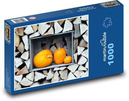 Kürbis - Brennholz - Puzzle - 1000 Teile