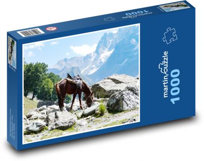 Koń w górach - Puzzle 1000 elementów, rozmiar 60x46 cm