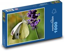 Motýl na levanduli Puzzle 1000 dílků - 60 x 46 cm