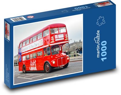 Červený autobus - puzzle 1000 dílků