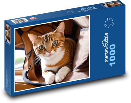 Kot ścienny - Puzzle 1000 elementów, rozmiar 60x46 cm