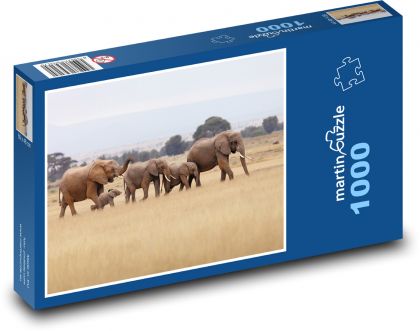 Safari - Elephants - Puzzle 1000 pieces, size 60x46 cm 
