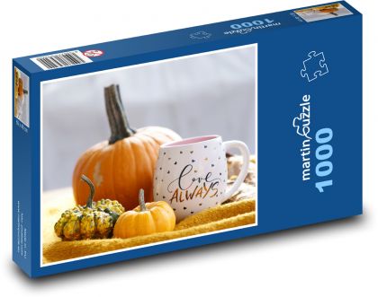 Jesień - herbata - Puzzle 1000 elementów, rozmiar 60x46 cm