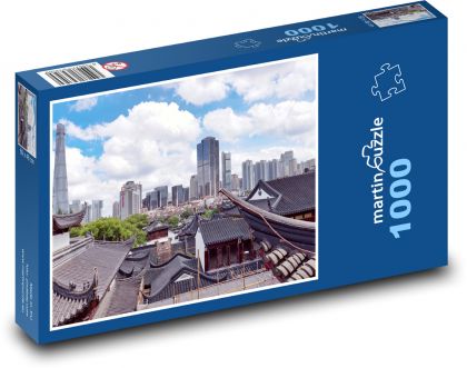 Szanghaj - drapacze chmur - Puzzle 1000 elementów, rozmiar 60x46 cm