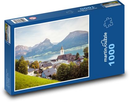 Jezioro Wolfgangsee - Austria - Puzzle 1000 elementów, rozmiar 60x46 cm