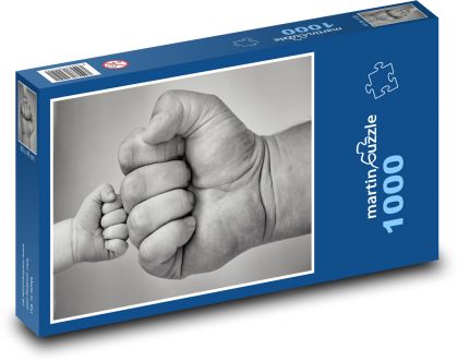 Ruce, pěsti - otec a syn - puzzle 1000 dílků