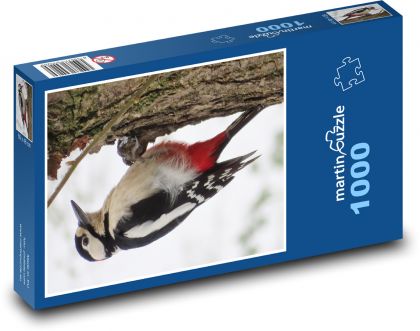 Dzięcioł duży - Puzzle 1000 elementów, rozmiar 60x46 cm