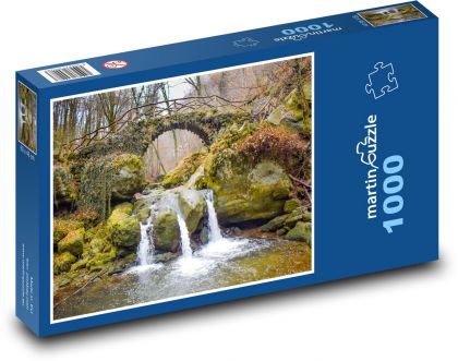 Waterfall in forest - Puzzle 1000 pieces, size 60x46 cm 
