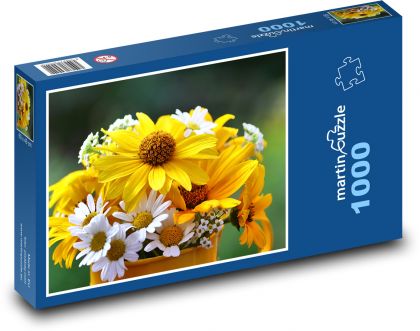 Bouquet of yellow flowers - Puzzle 1000 pieces, size 60x46 cm 