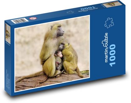 Monkey Family - Puzzle 1000 pieces, size 60x46 cm 