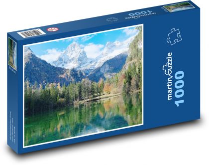 Hory - jezero, příroda - puzzle 1000 dílků