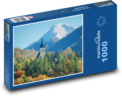 Alpen, Berge, Kirche - Puzzle - 1000 Teile