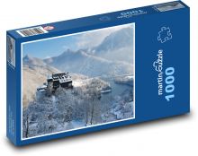 Pejzaż zimowy - Zamek Puzzle 1000 elementów - 60x46 cm