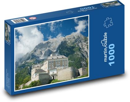 Zámok - hory, Alpy - Puzzle 1000 dielikov, rozmer 60x46 cm