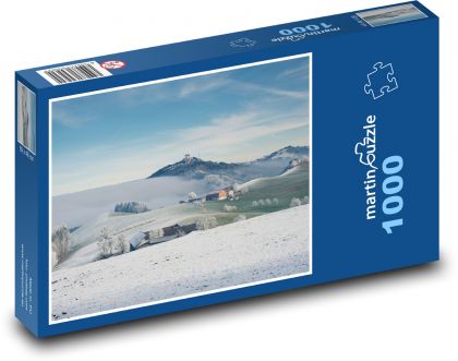 Krajobraz zimowy - góry - Puzzle 1000 elementów, rozmiar 60x46 cm