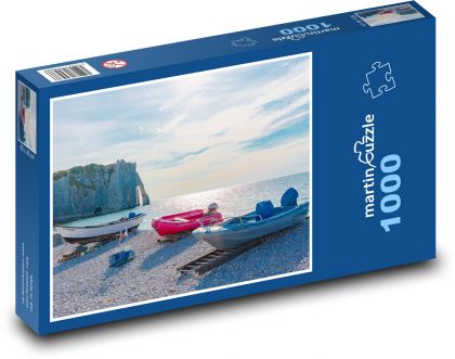 Boats - beach, coast - Puzzle 1000 pieces, size 60x46 cm 