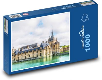 Francie - hrad, kostel - puzzle 1000 dílků