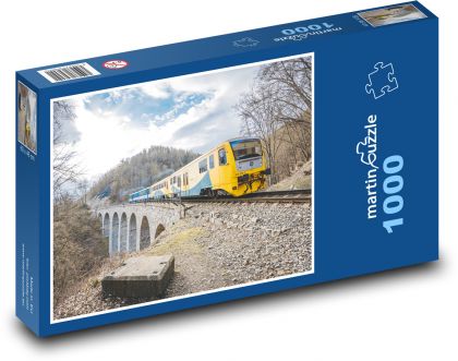 Vlak - koleje, viadukt - puzzle 1000 dílků