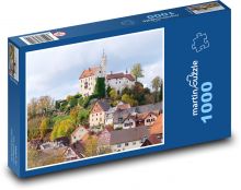 Nemecko - hrad, mesto Puzzle 1000 dielikov - 60 x 46 cm 