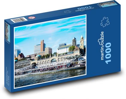 Hamburg - centrum mesta - Puzzle 1000 dielikov, rozmer 60x46 cm