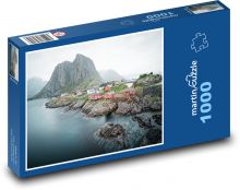 Norwegia - wioska rybacka Puzzle 1000 elementów - 60x46 cm
