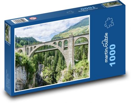 Železniční most - Švýcarsko - puzzle 1000 dílků