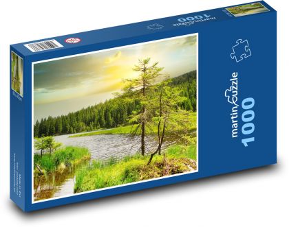 Jezero - les - puzzle 1000 dílků