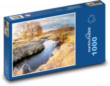 Řeka mezi loukami Puzzle 1000 - 60x46 cm