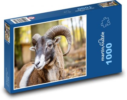Muflon v lese - Puzzle 1000 dílků, rozměr 60x46 cm