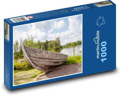 Łódź - Jezioro - Puzzle 1000 elementów, rozmiar 60x46 cm