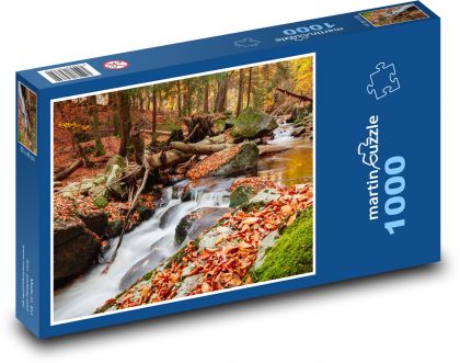 Dolina rzeki jesienią - Puzzle 1000 elementów, rozmiar 60x46 cm